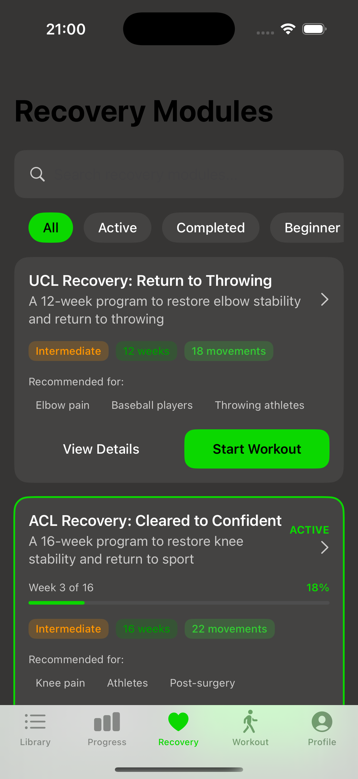 Durability AI Recovery Tracking - Monitor progress and track rehabilitation milestones